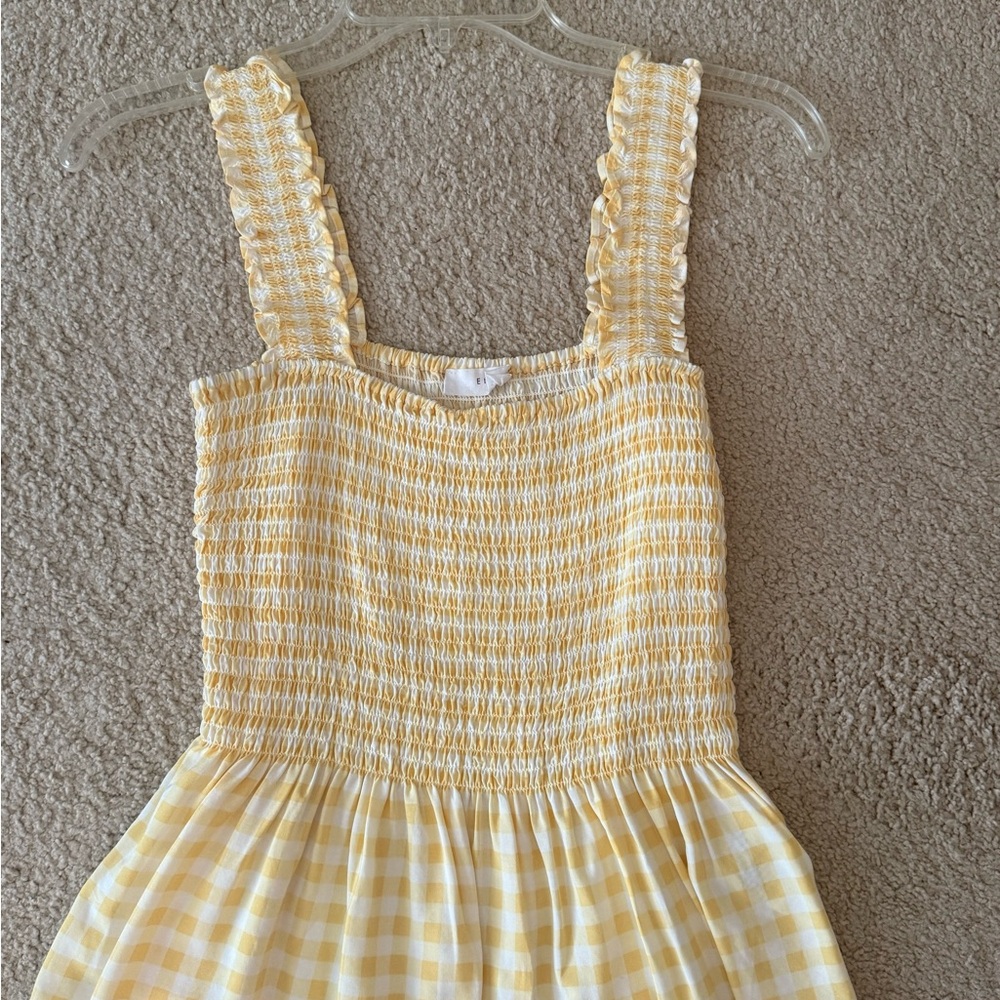 Elodie Yellow and White Checkered Camisole